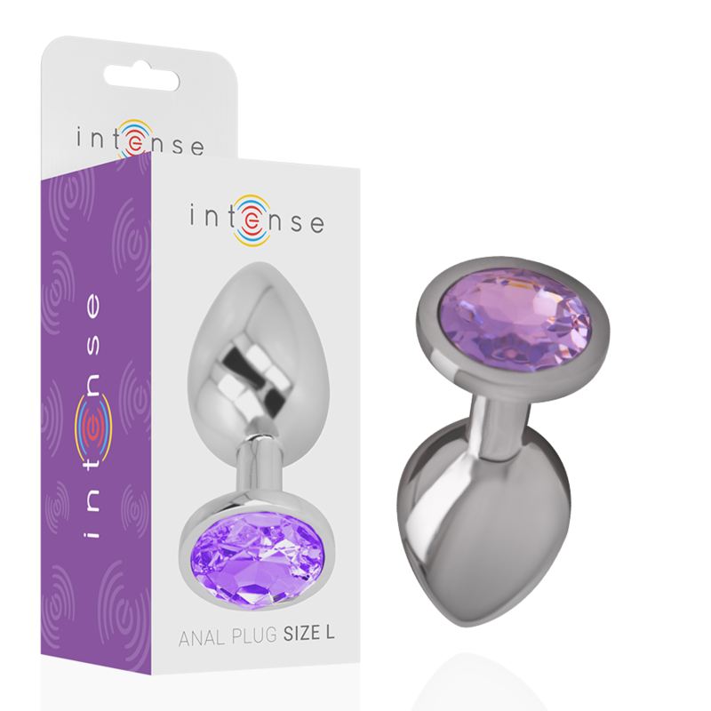 INTENSE Analplug Metall S – Violetter Kristall & Luxuriös | Secret Pulse – Analplug Bild 2