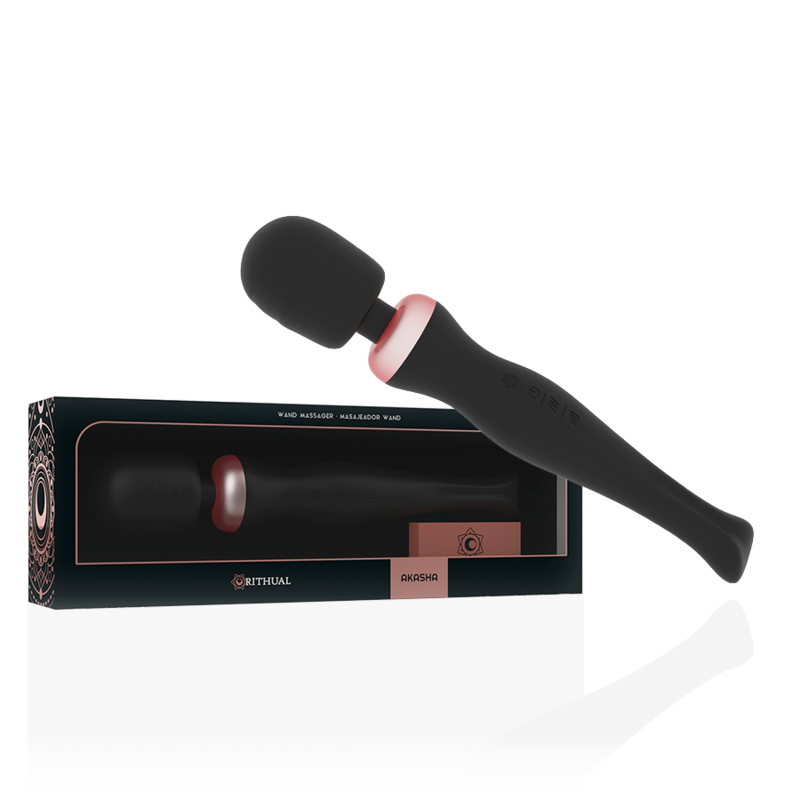 RITHUAL - LEISTUNGSSTARKER WIEDERAUFLADBARER AKASHA - WAND 2.0 SCHWARZ – Vibratorstab Bild 4
