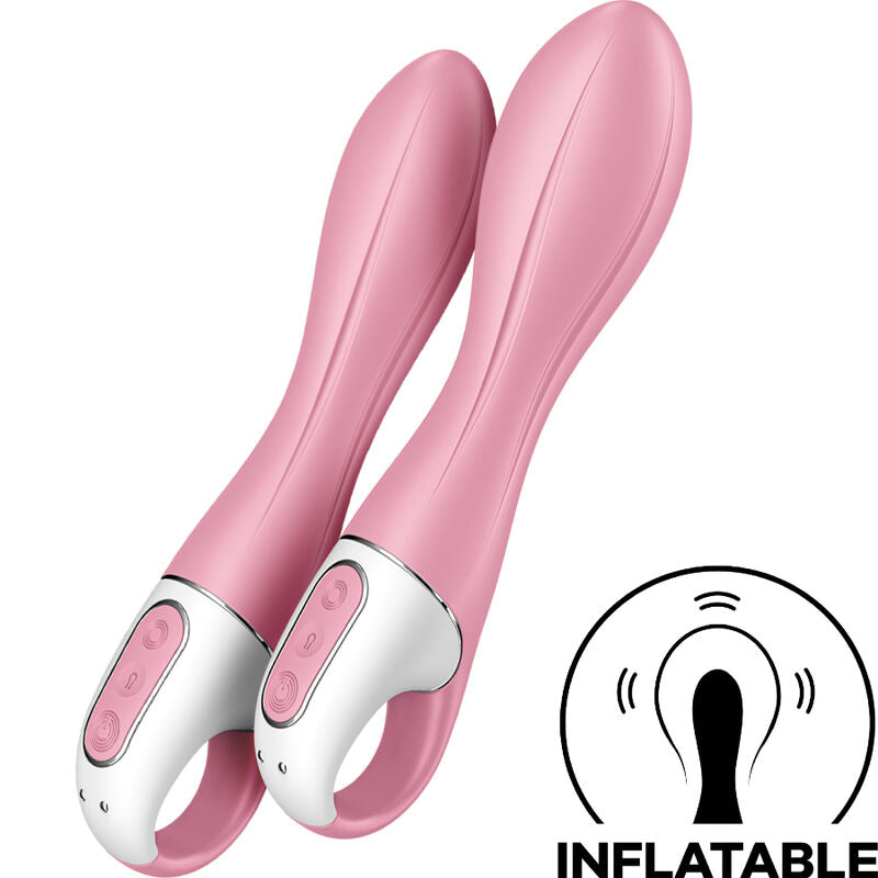 SATISFYER Luftpumpe Vibrator 2 – Aufblasbar, 12 Vibrationsprogramme, Rosa – Penispumpe Bild 3