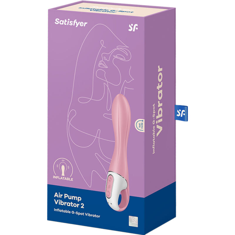 SATISFYER Luftpumpe Vibrator 2 – Aufblasbar, 12 Vibrationsprogramme, Rosa – Penispumpe Bild 12