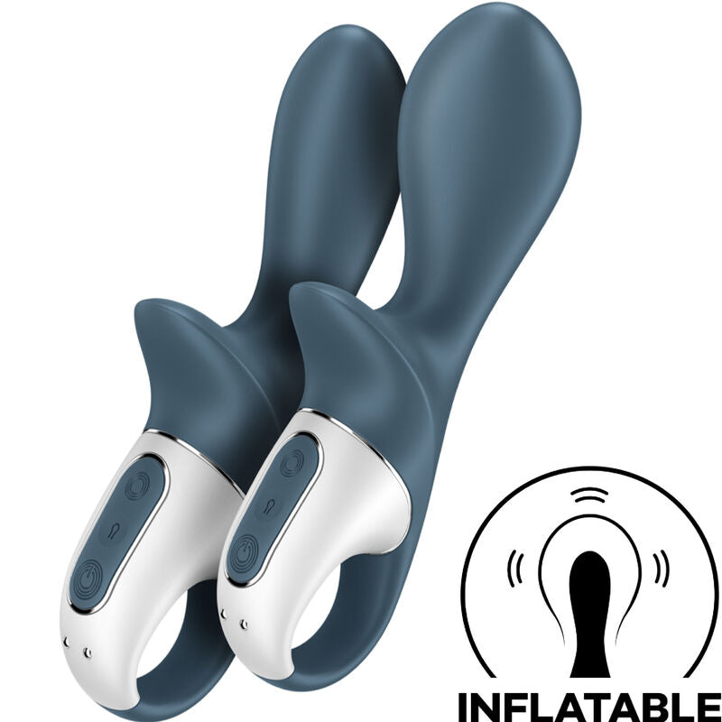 SATISFYER Luftpumpe Booty 2 – Aufblasbarer Anal- & Prostata-Vibrator, Dunkelgrau