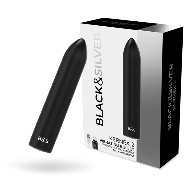 BLACK&SILVER - KERNEX 2 SCHWARZ VIBRIERENDE MAGNETKUGEL – Vibrator Bild 1