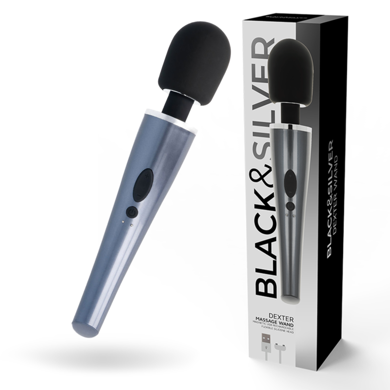 BLACK&SILVER - DEXTER-MASSAGESTAB – Erotik-Zubehör Bild 1