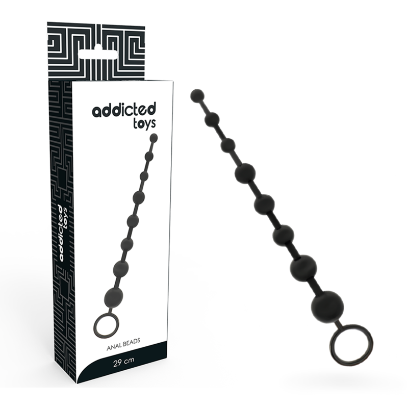 ADDICTED TOYS - ANALPERLEN 29 CM SCHWARZ Anal-Toy diskret online kaufen
