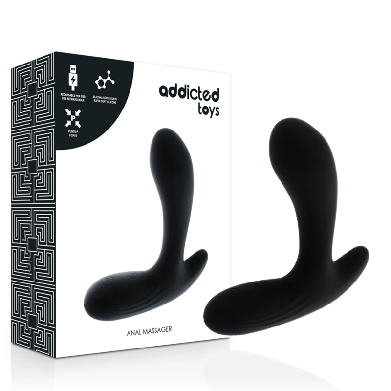 ADDICTED TOYS - ANAL MASSAGER SCHWARZE VIBRATION Anal-Toy diskret online kaufen