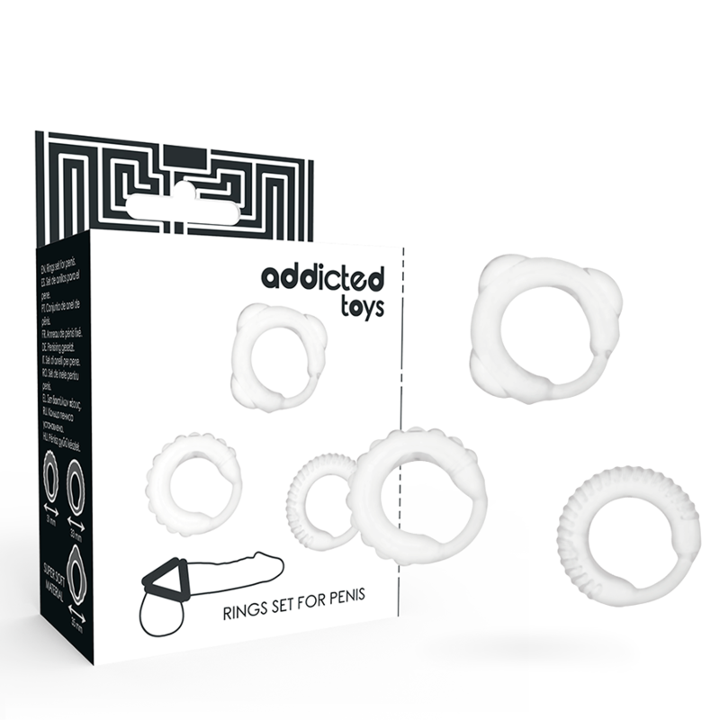 ADDICTED TOYS - C-RING-SET KLAR Sextoy-Set Produktansicht