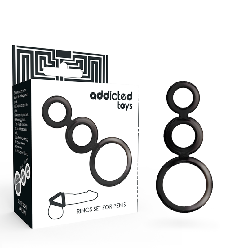 ADDICTED TOYS - RINGSET FÜR PENIS - GERUCHERT – Penisring Bild 1