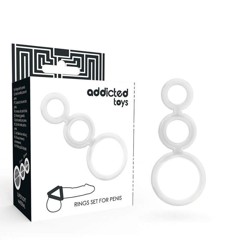 ADDICTED TOYS - RINGSET FÜR PENIS TRANSPARENT – Penisring Bild 1