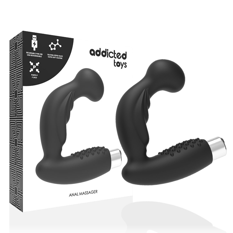 ADDICTED TOYS - PROSTATISCHER VIBRATOR WIEDERAUFLADBAR. MODELL 3 - SCHWARZ Vibrator diskret online kaufen
