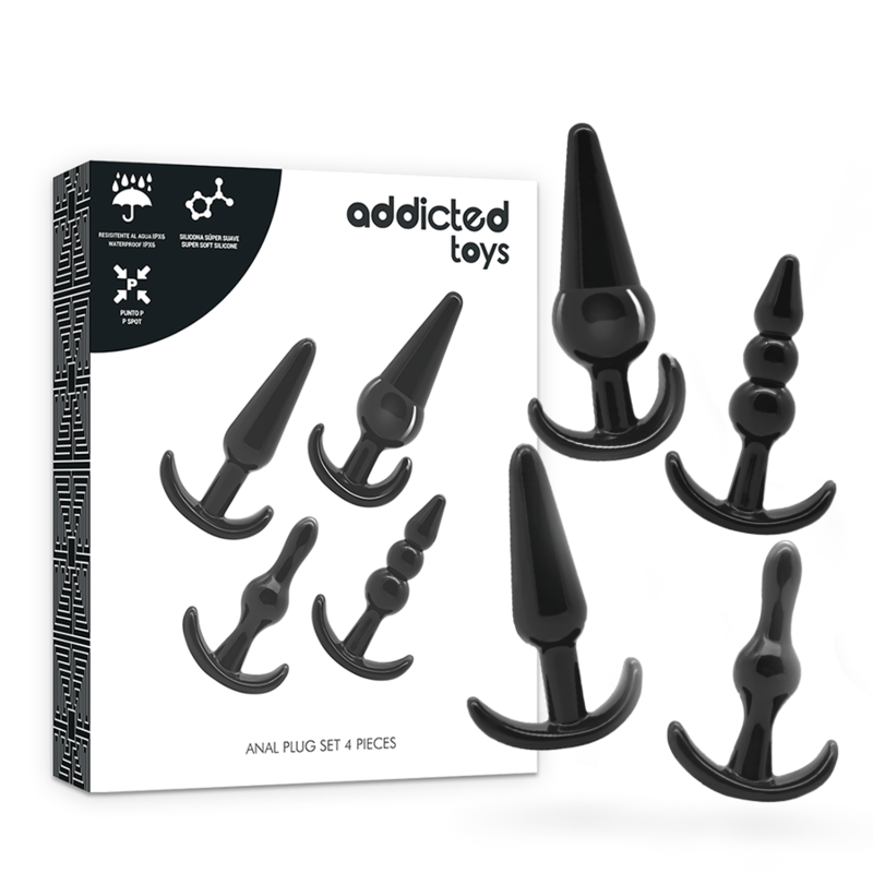 4er Analplug-Set – Addicted Toys, phthalatfrei & vielseitig – Sextoy-Set Bild 1