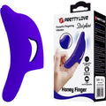 PRETTY LOVE - DELPHINI LEISTUNGSSTARKER DUNKELBLAUER FINGERSTIMULATOR – Fingervibrator Bild 1