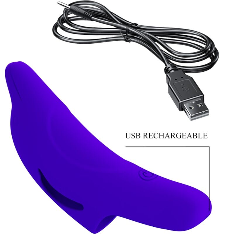 PRETTY LOVE - DELPHINI LEISTUNGSSTARKER DUNKELBLAUER FINGERSTIMULATOR – Fingervibrator Bild 15
