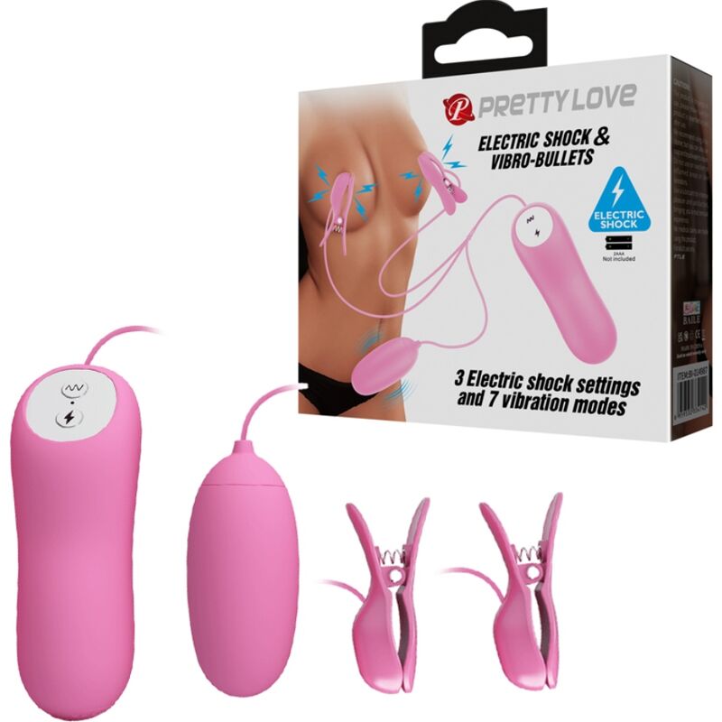 PRETTY LOVE - PINZETTE MIT VIBRATION UND ROSA ELETROSCHOCK – Erotik-Zubehör Bild 1