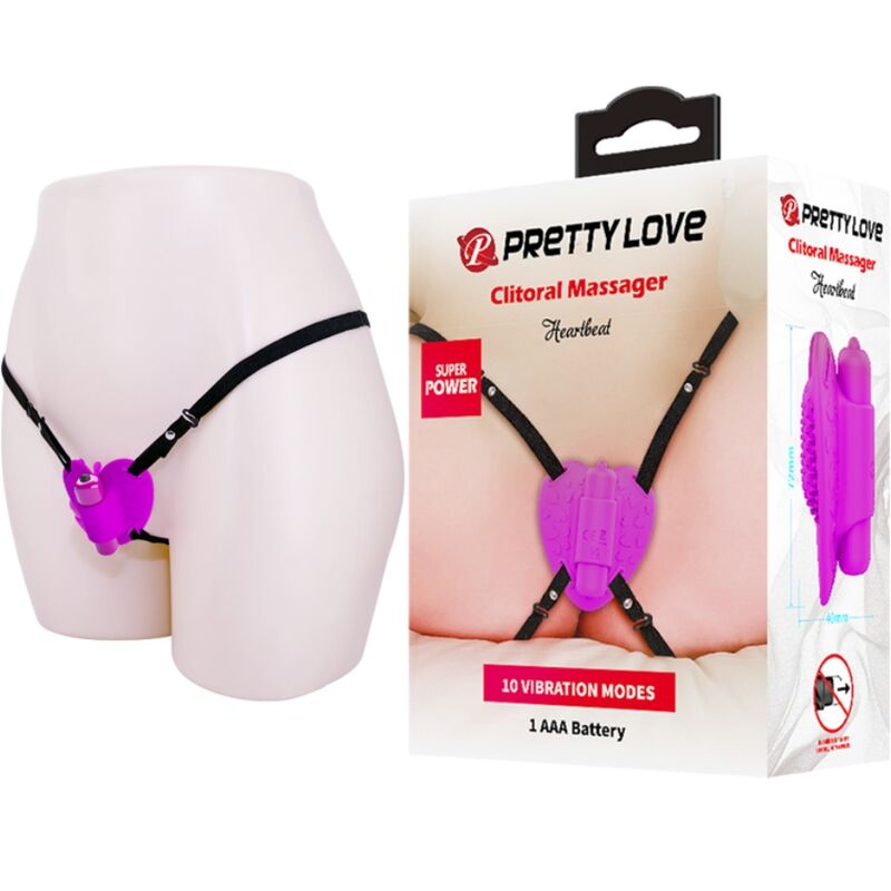 PRETTY LOVE - HEARTBEAT CLITORIS MASSAGER 10 VIBRATIONSMODI LILA – Massager Vibrator Bild 1