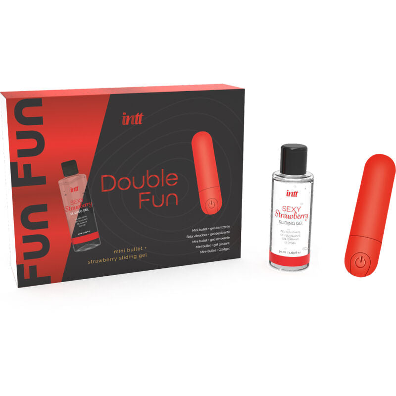2-TEILIGES SPASS-KIT MIT VIBRIERENDER KUGEL UND ERDBEER-MASSAGEGEL Set Produktansicht