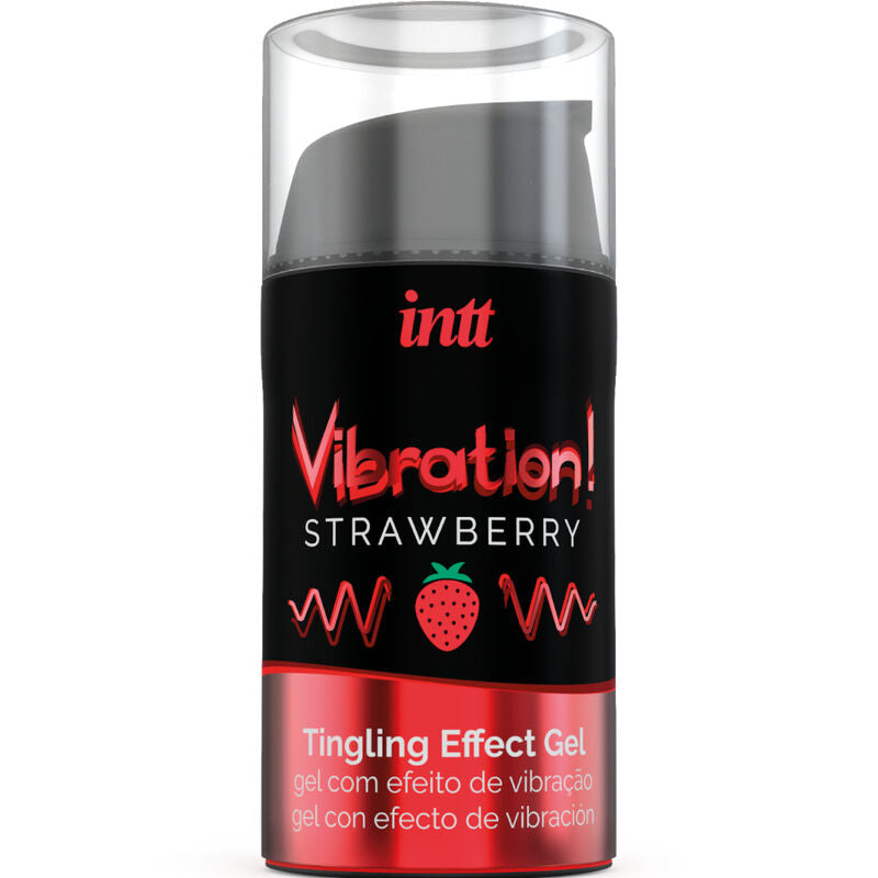 INTT - KRAFTVOLLES INTIMSTIMULIERENDES FLÜSSIGES VIBRATIONSGEL ERDBEERE 15 ML Stimulationsgel diskret online kaufen