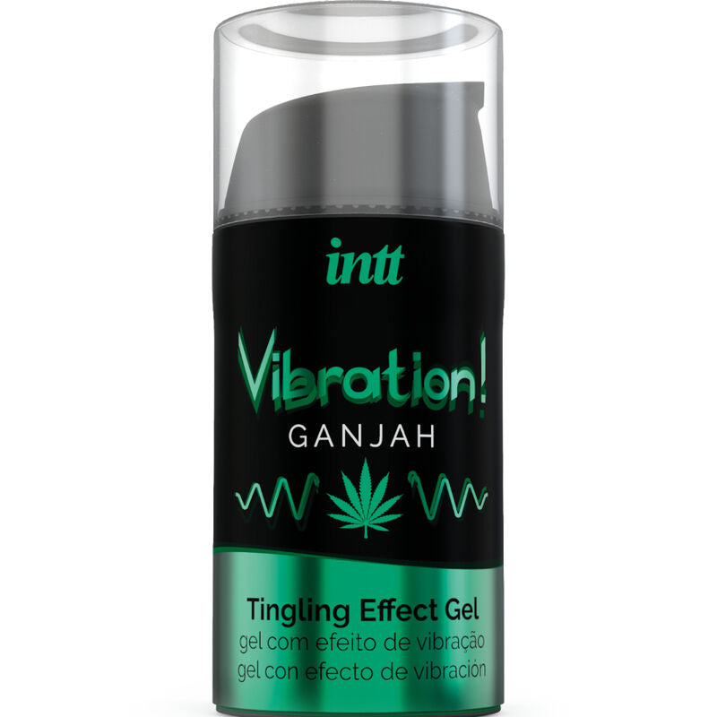 INTT - KRAFTVOLLES INTIMSTIMULIERENDES FLÜSSIGES VIBRATIONSGEL CANNABIS 15ML für geschmeidige intime Momente