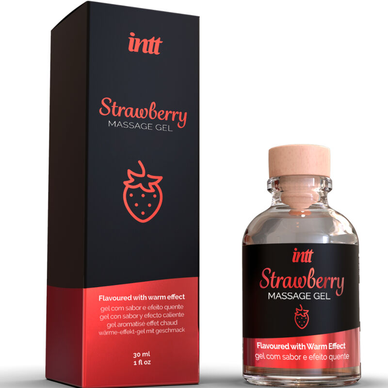 INTT MASSAGE & ORAL SEX - MASSAGEGEL MIT HEISSEM EFFEKT ERDBEERGESCHMACK bei Secret Pulse im Erotikshop