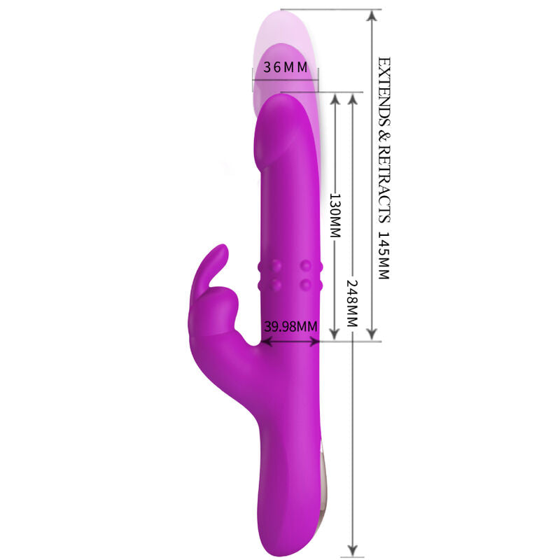 PRETTY LOVE - REESE VIBRATOR MIT LILA ROTATION – Vibrator Bild 11