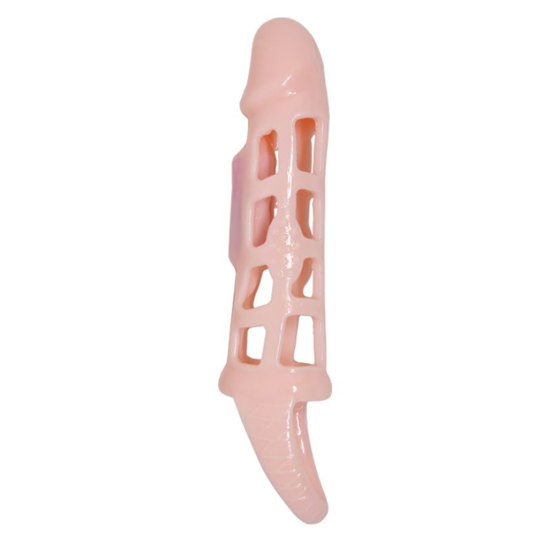PRETTY LOVE - HARRISON PENIS EXTENDER COVER MIT VIBRATION UND RIEMEN 13.5 CM – Penis-Extender Bild 4
