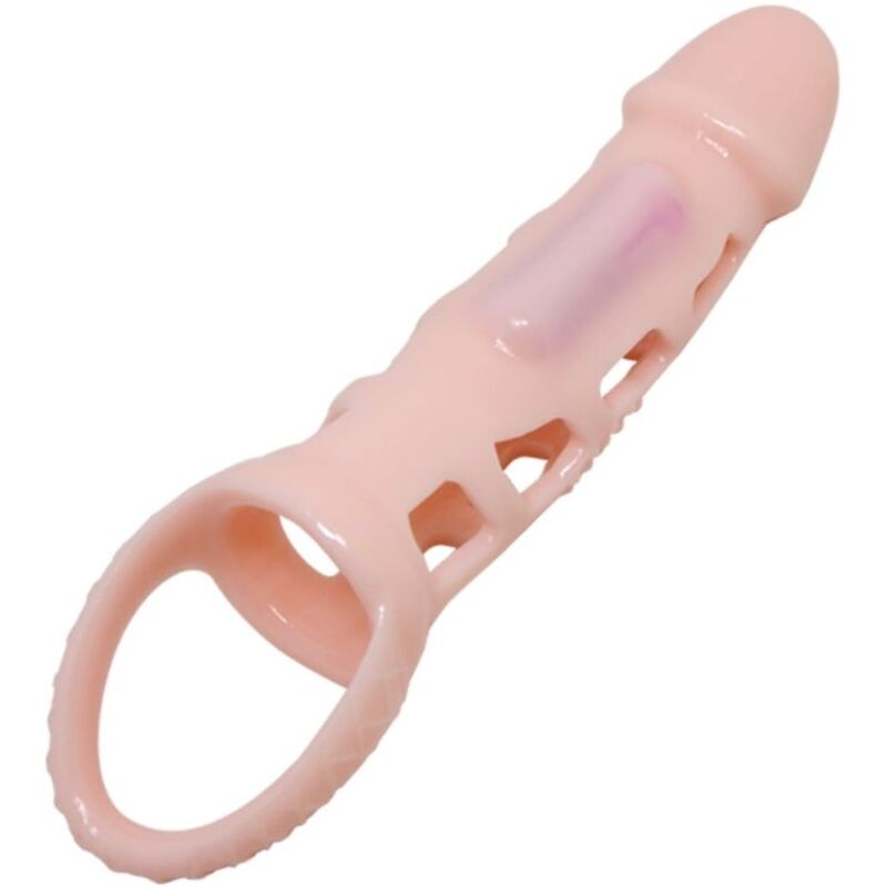 PRETTY LOVE - HARRISON PENIS EXTENDER COVER MIT VIBRATION UND RIEMEN 13.5 CM – Penis-Extender Bild 2