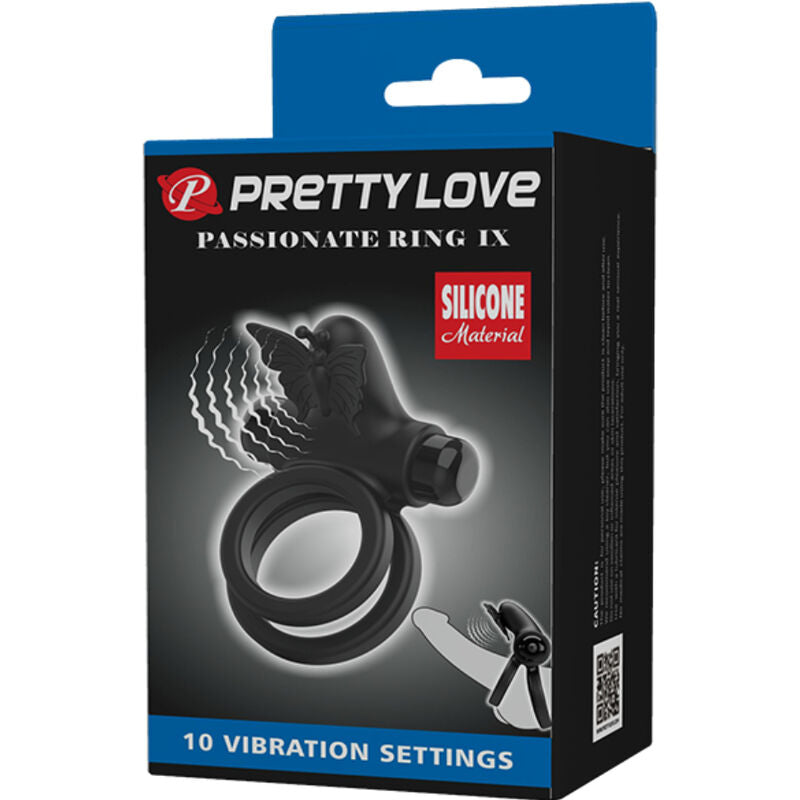 PRETTY LOVE - DOPPELVIBRIERRING MIT SCHWARZEM STIMULATOR – Vibrator Bild 20