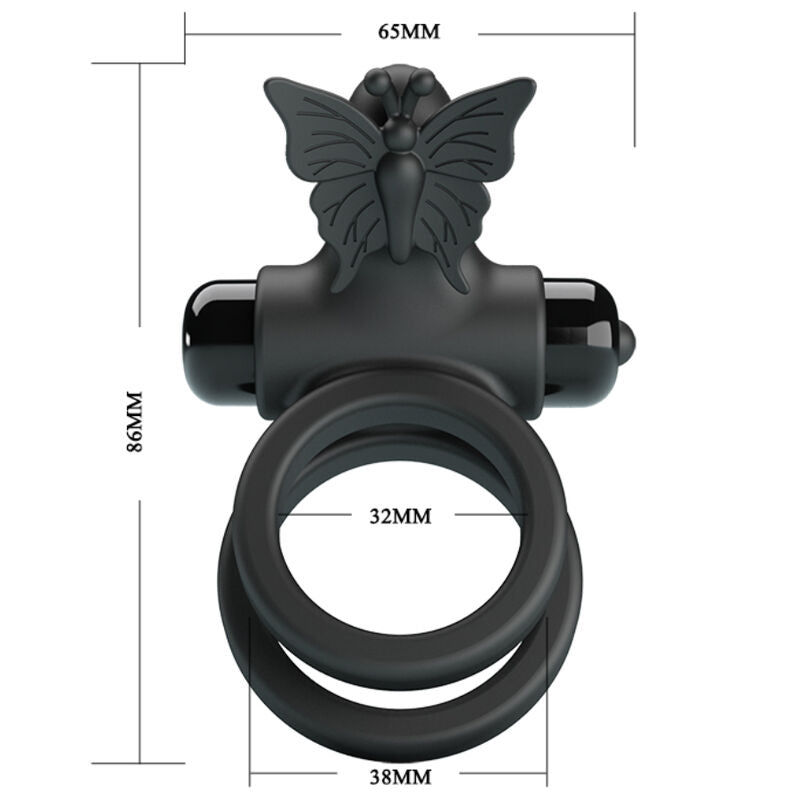 PRETTY LOVE - DOPPELVIBRIERRING MIT SCHWARZEM STIMULATOR – Vibrator Bild 19
