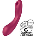 SATISFYER - CURVE TRINITY 1 AIR PULSE VIBRATION RED – Klitorisstimulator Bild 1