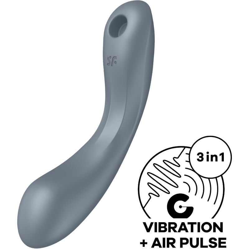 SATISFYER - CURVE TRINITY 1 AIR PULSE VIBRATION GRAU – Klitorisstimulator Bild 1