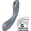 SATISFYER - CURVE TRINITY 1 AIR PULSE VIBRATION GRAU – Klitorisstimulator Bild 1