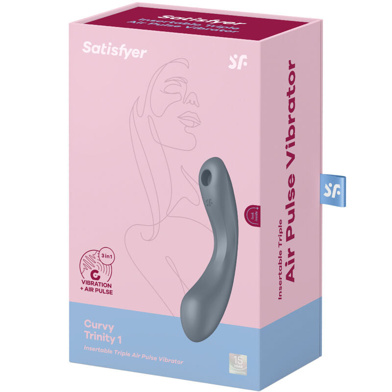 SATISFYER - CURVE TRINITY 1 AIR PULSE VIBRATION GRAU – Klitorisstimulator Bild 19