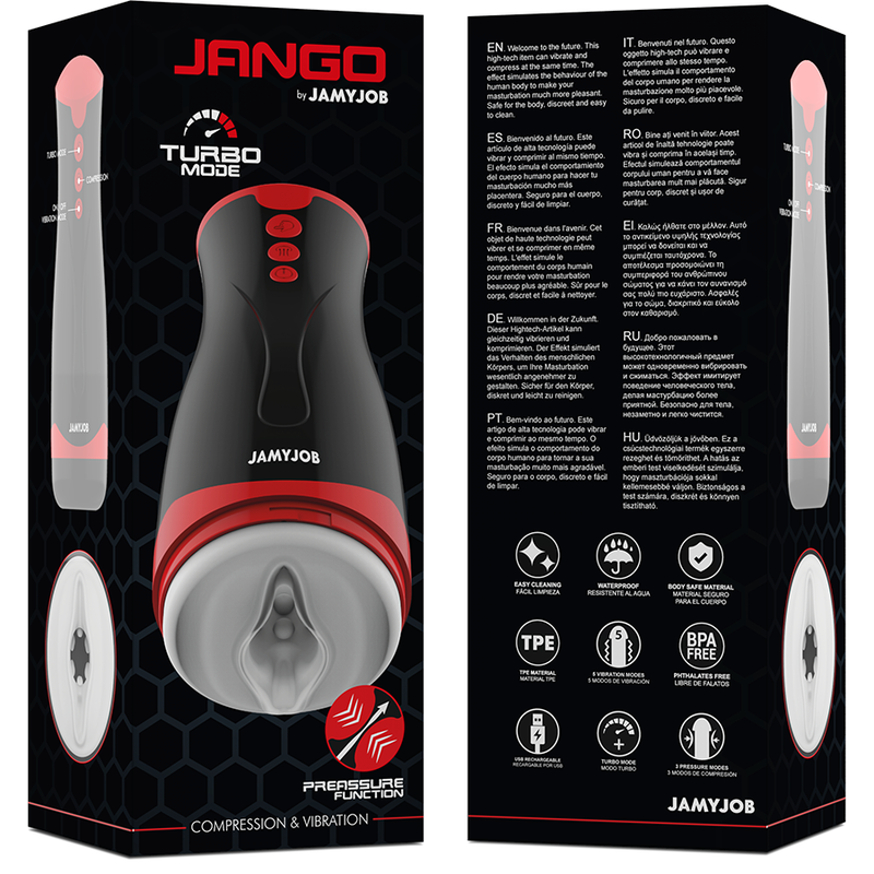 JAMYJOB - JANGO KOMPRESSIONS- UND VIBRATIONS-MASTURBATOR – automatischer Masturbator Bild 14