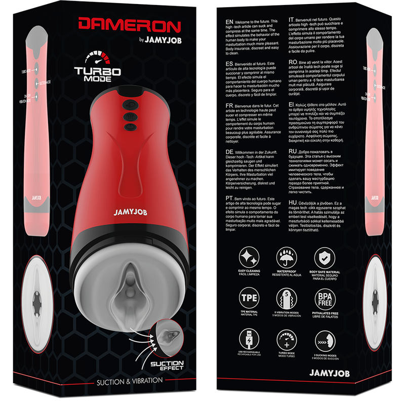 JAMYJOB - DAMERON SAUG- UND VIBRATIONSMASTURBATOR – automatischer Masturbator Bild 14
