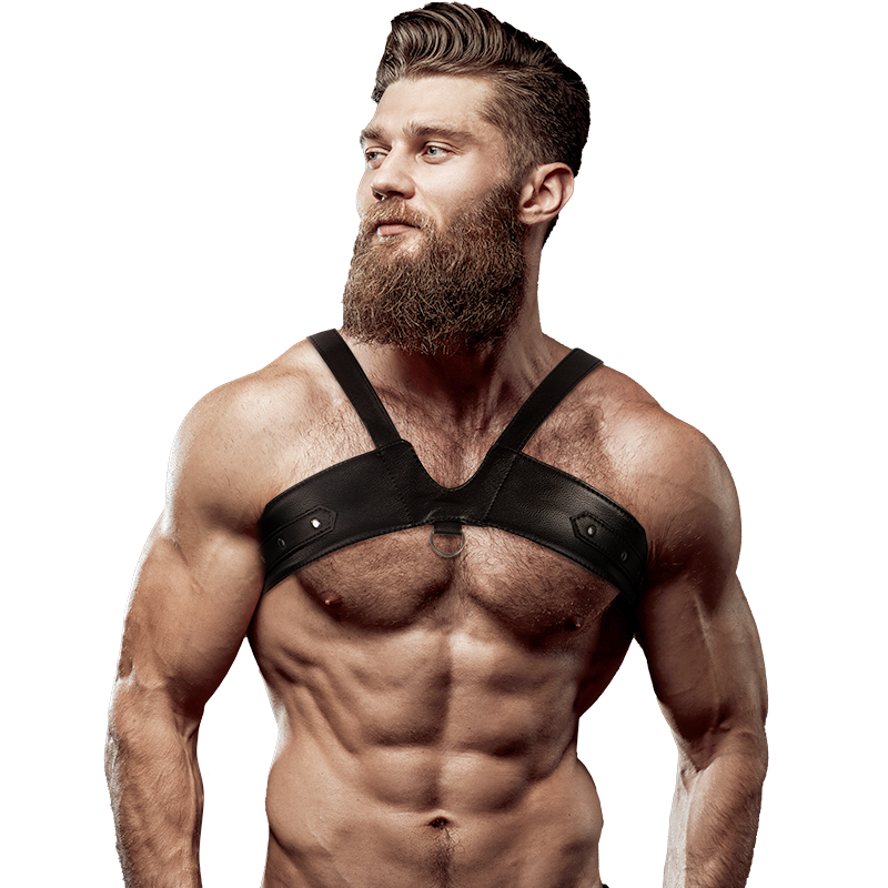 Fetish Submissive Attitude Brustgurt – Ökoleder Herren, Brigade, Verstellbar – BDSM-Zubehör Bild 1