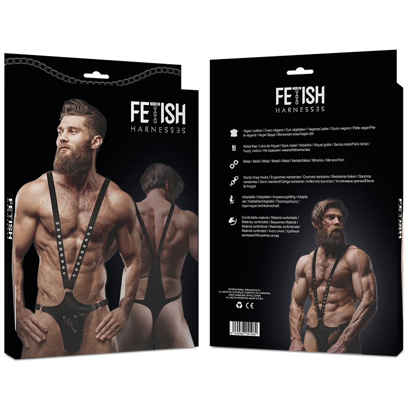 FETISH SUBMISSIVE ATTITUDE - V-FÖRMIGER HARNESS AUS ÖKOLEDER FÜR HERREN – BDSM-Zubehör Bild 2