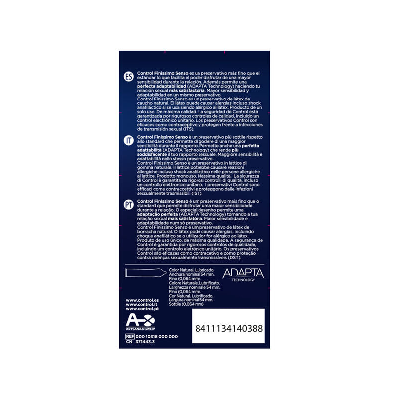 CONTROL - ADAPTA SENSO CONDOMS 12 UNITS für Schutz und angenehmes Gefühl