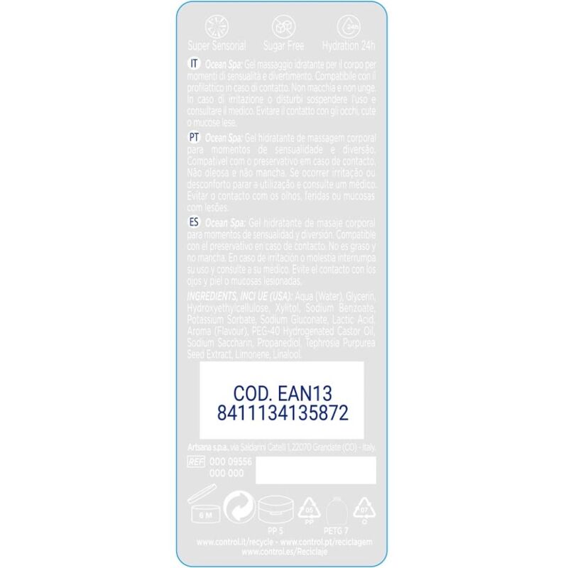 CONTROL - 2 EN 1 MASSAGE & VERGNÜGEN MITTELMEER 200 ML – Erotik-Zubehör Bild 2