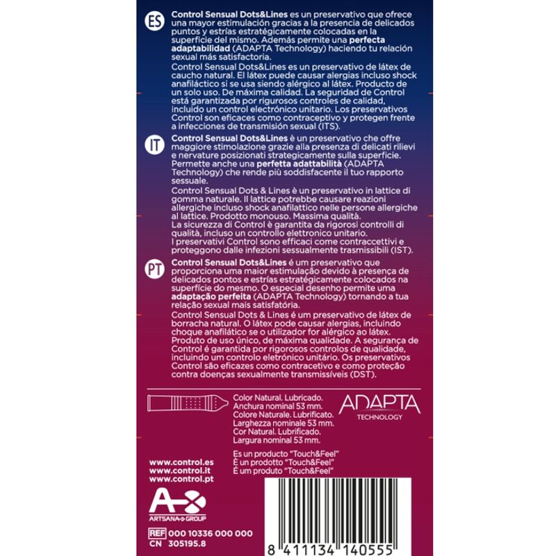 CONTROL - SINNLICHE PUNKTE & LINIEN PUNKTE UND DEHNUNGSMARKEN 12 EINHEITEN – Erotik-Zubehör Bild 2