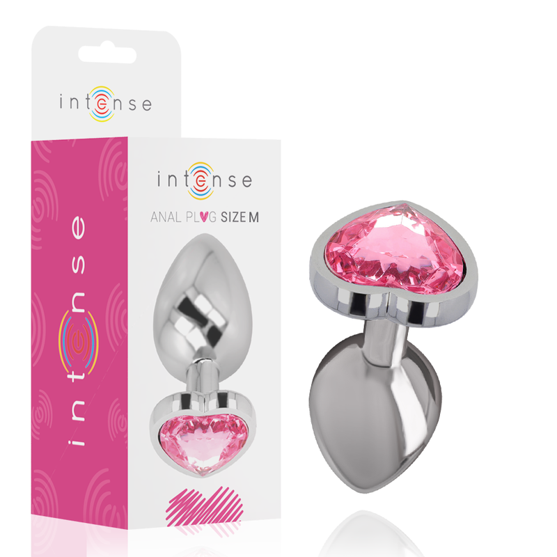 INTENSE - ALUMINIUM-METALL-ANAL-STECKER ROSA HERZ GRÖSSE M – Anal-Toy Bild 1