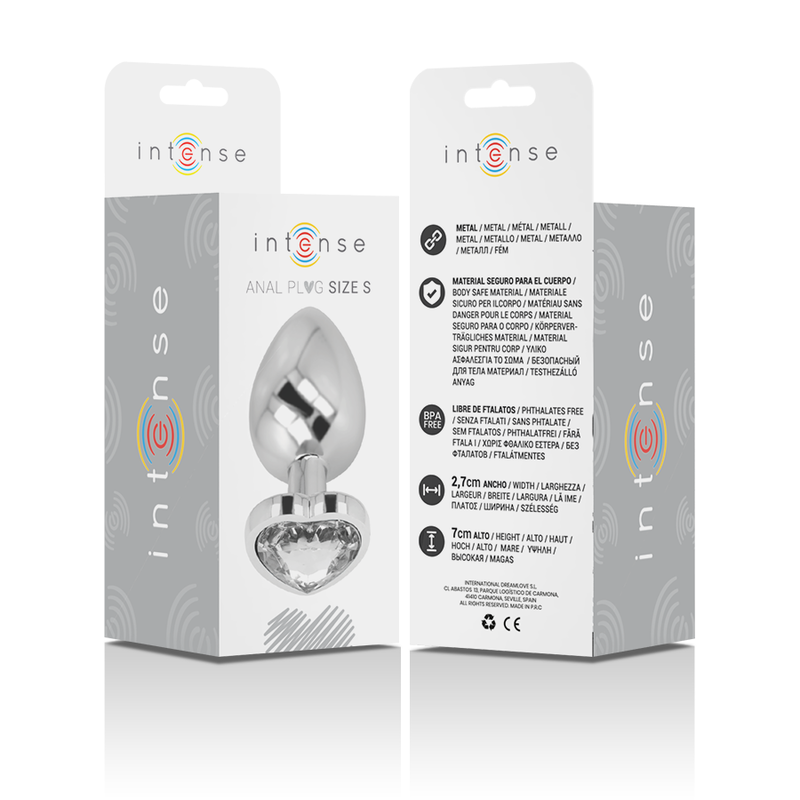 INTENSE - WHITE HEART ALUMINIUM METALL ANAL PLUG GRÖSSE S Analplug diskret online kaufen