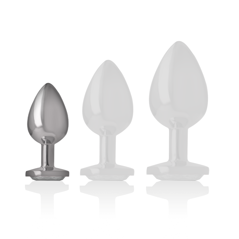 INTENSE - WHITE HEART ALUMINIUM METALL ANAL PLUG GRÖSSE S hochwertiges Intimtoy