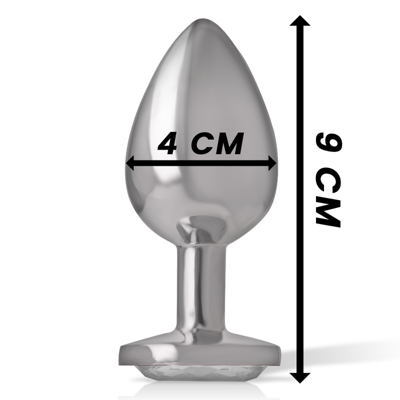 INTENSE - ANALPLUG METALL ALUMINIUM WEISS HERZ GRÖSSE L – Analplug Bild 8
