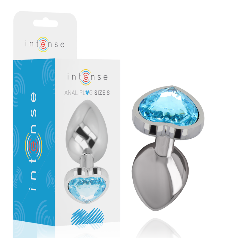 INTENSE - ALUMINIUM-METALL-ANAL-STECKER, BLAUES HERZ, GRÖSSE S – Anal-Toy Bild 1
