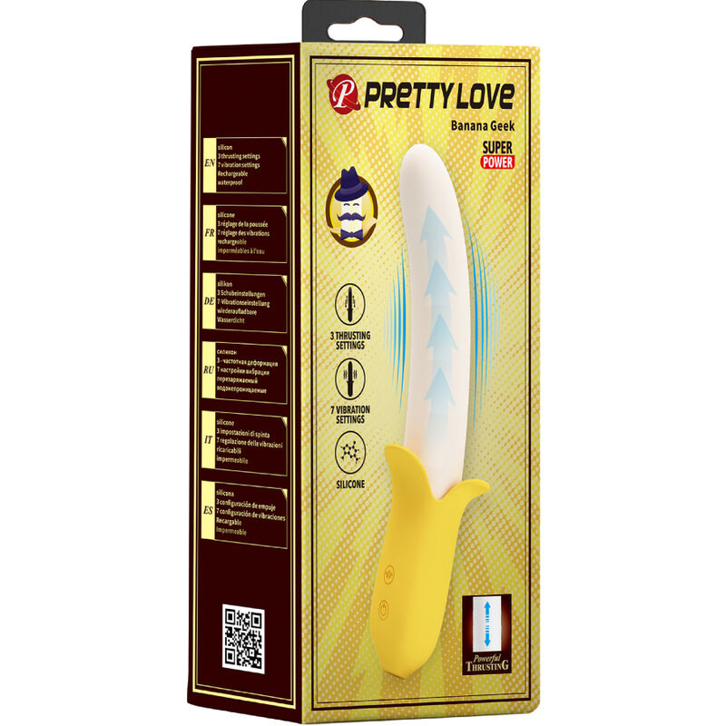 PRETTY LOVE - BANANA GEEK SUPER POWER 7 VIBRATIONEN UP&DOWN SILIKON SCHWARZ – Erotik-Zubehör Bild 14