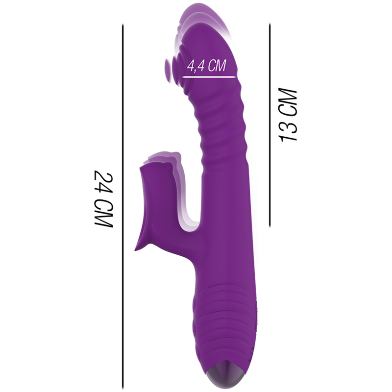 Intense Iggy Multifunktionsvibrator – Up & Down, Klitorisstimulator, USB, lila für sinnliche Momente allein oder zu zweit