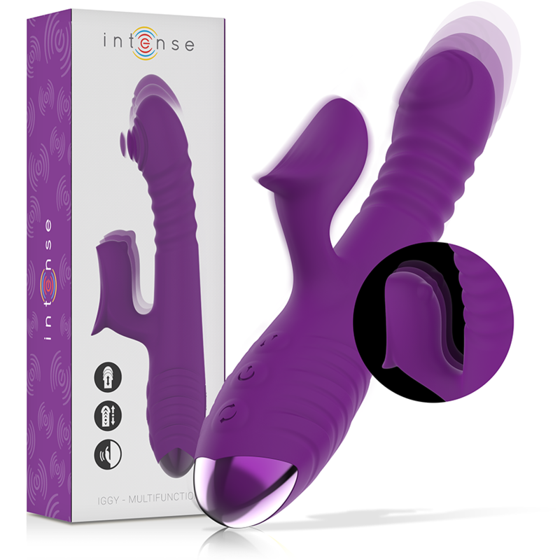 Intense Iggy Multifunktionsvibrator – Up & Down, Klitorisstimulator, USB, lila für intensive Stimulation und Self-Love