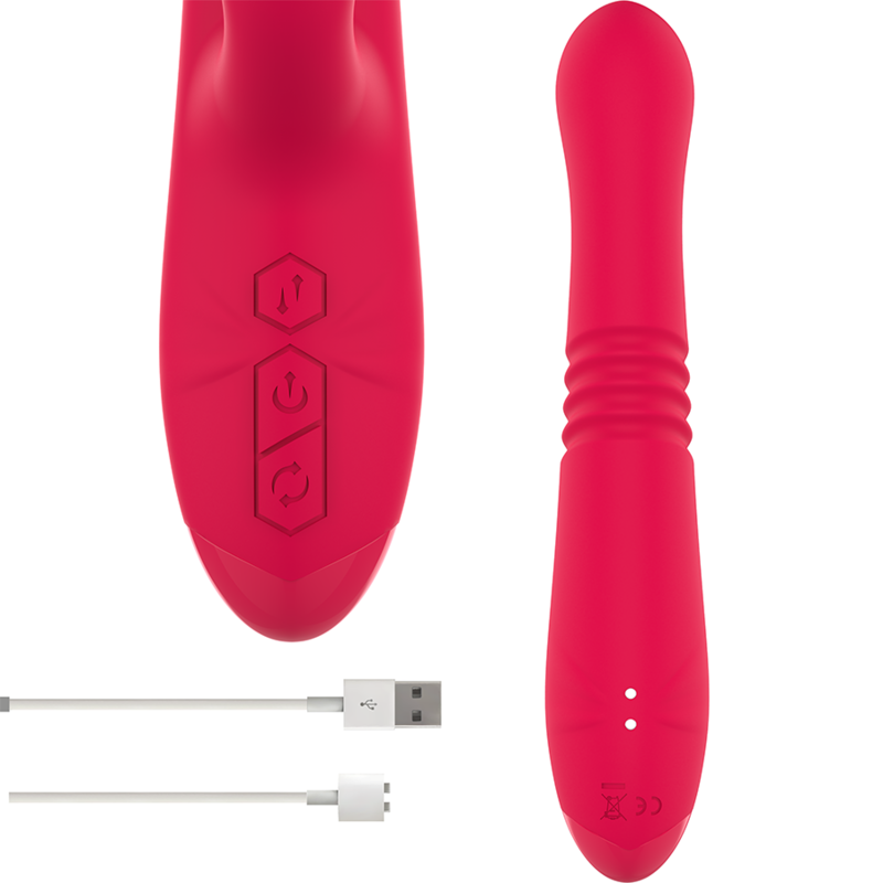 INTENSE - DUA MULTIFUNKTIONS-WIEDERAUFLADBARER AUF- UND AB-VIBRATOR MIT ROTER ZUNGE für intensive Stimulation und Self-Love