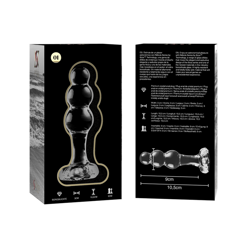 NEBULA SERIES BY IBIZA - MODELL 1 STECKER BOROSILIKATGLAS TRANSPARENT 10.5 CM -O- 3 CM – Erotik-Zubehör Bild 9