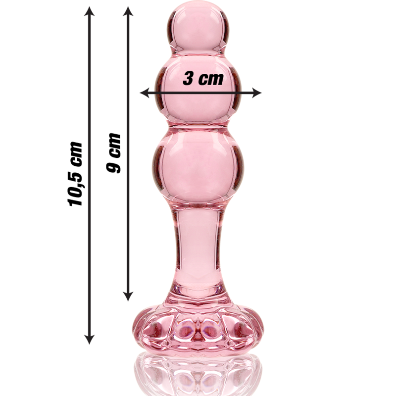 NEBULA SERIES BY IBIZA - MODELL 1 ANALPLUG BOROSILIKATGLAS ROSA 10.5 CM -O- 3 CM – Analplug Bild 6