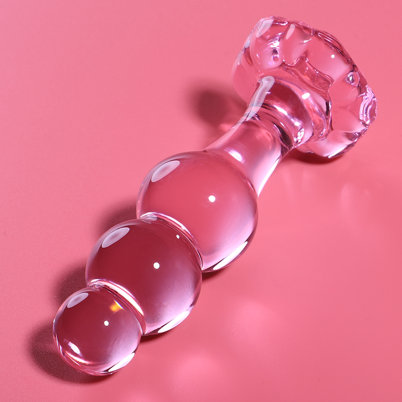 NEBULA SERIES BY IBIZA - MODELL 1 ANALPLUG BOROSILIKATGLAS ROSA 10.5 CM -O- 3 CM – Analplug Bild 4